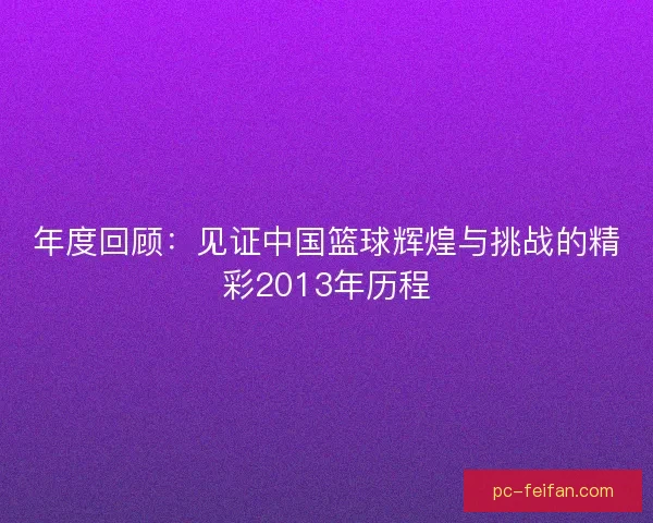 年度回顾：见证中国篮球辉煌与挑战的精彩2013年历程